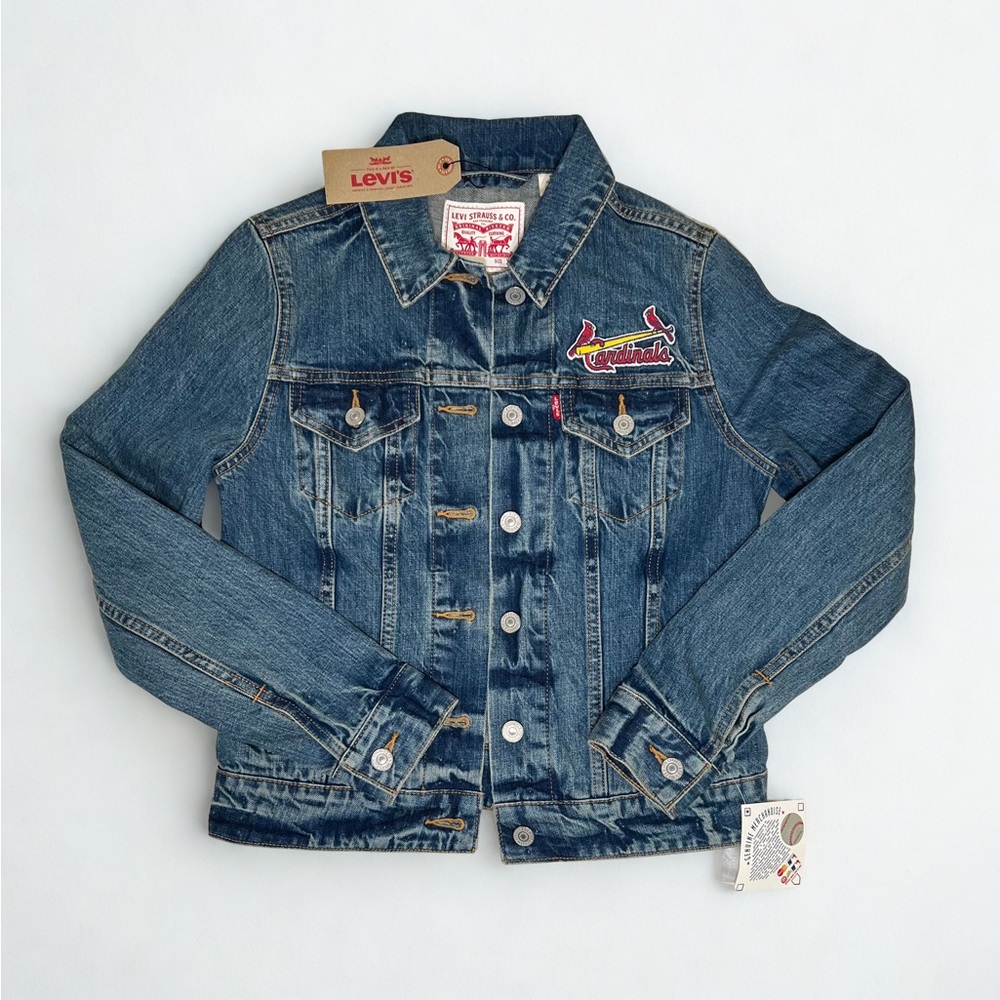 Levi's Woman’s Classic Blue Jean Jacket. St.Louis Cardinals Baseball
